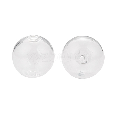 Handmade Two Holes Blown Glass Globe Beads DH017J-1-1