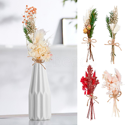 8Pcs 8 Style Mini Dried Flower Bouquet AJEW-HY0001-33-1
