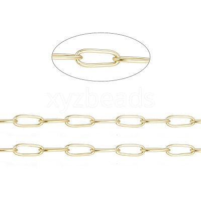 Ion Plating(IP) 304 Stainless Steel Paperclip Chains CHS-F010-01B-G-1