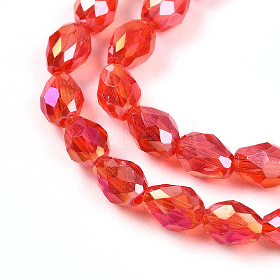 Transparent Electroplate Glass Beads Strands LS-EGLA-N013-T6mm-B29-1