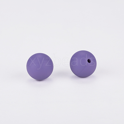 Round Silicone Focal Beads SI-JX0046A-42-1