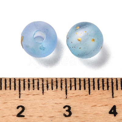 Frosted Transparent Acrylic Beads OACR-F013-13D-1