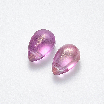 Transparent Spray Painted Glass Charms LS-GLAA-R211-03-B01-1