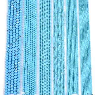 Electroplate Opaque Solid Color Glass Beads Strands EGLA-A044-P2mm-L08-1