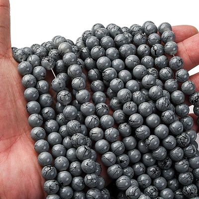 Baking Paint Drawbench Glass Beads Strands GLAA-XCP0001-21-1