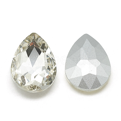Pointed Back Glass Rhinestone Cabochons RGLA-T081-6x8mm-01-1