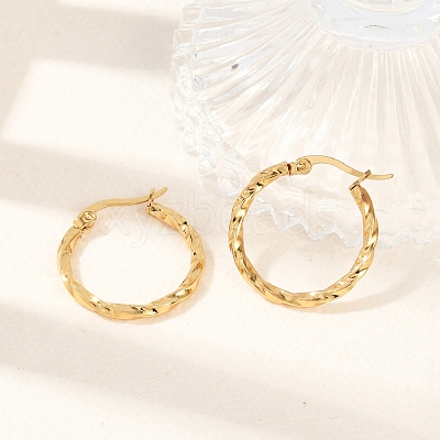 201 Stainless Steel Hoop Earrings X-EJEW-I245-07B-1