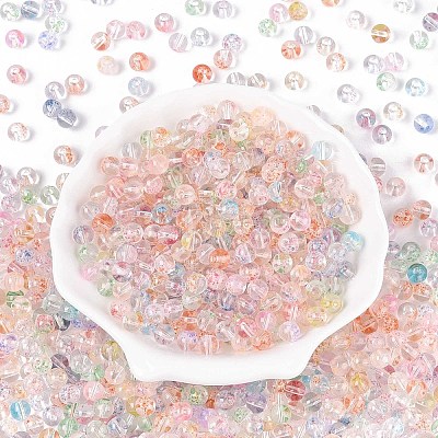 Baking Paint Transparent Glass Beads DGLA-T004-08L-1