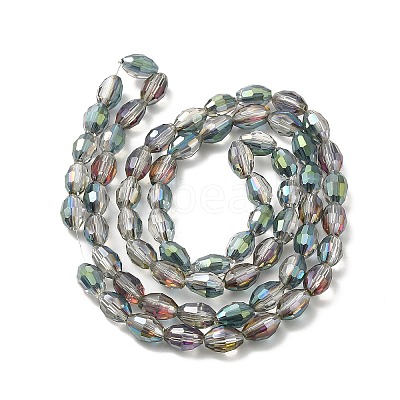 Electroplate Glass Beads Strands EGLA-J013-4x6mm-H02-1