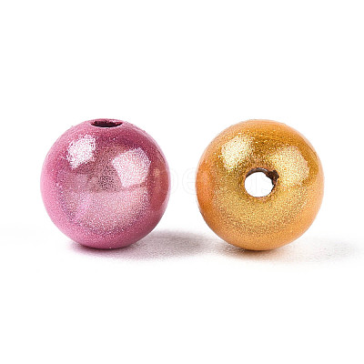 50Pcs Spray Painted Acrylic Beads MACR-YW0003-49-1