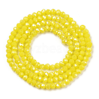 Electroplate Glass Beads Strands EGLA-A034-P2mm-B03-1