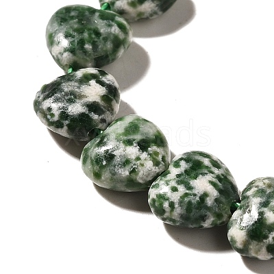 Natural Green Spot Jasper Beads Strands X-G-R190-10mm-68-1
