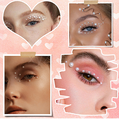 5400Pcs 12 Styles Half Round ABS Plastic Imitation Pearl Cabochons OACR-PA0001-18-1