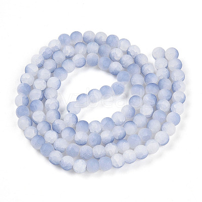 Crackle Glass Beads Strands GLAA-N009-8mm-07-1