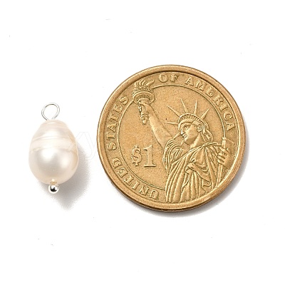 Natural Cultured Freshwater Pearl Pendants X-PALLOY-JF00942-02-1