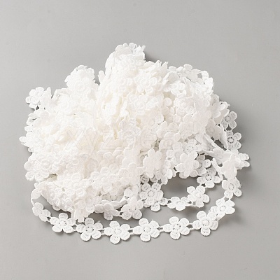 Polyester Lace Ribbon OCOR-WH0111-138D-1