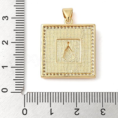Brass & Shell & Clear Cubic Zirconia Pendants KK-I712-11G-01-1