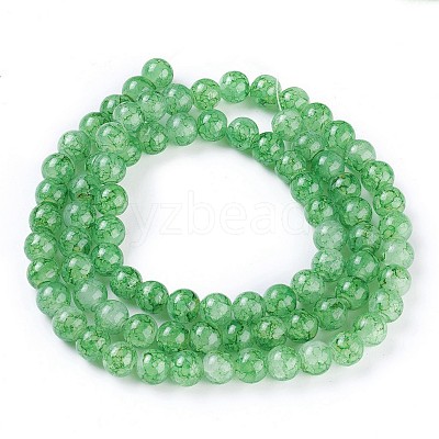 Spray Painted Glass Beads Strands GLAA-A038-D-45-1