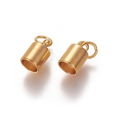 201 Stainless Steel Cord Ends X-STAS-L226-016D-G-1