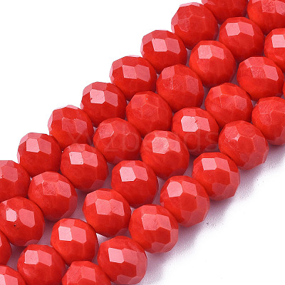 Opaque Solid Color Imitation Jade Glass Beads Strands EGLA-A044-P3mm-D22-1