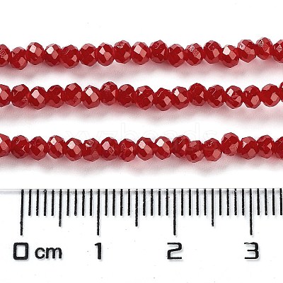 Baking Paint Imitation Jade Glass Bead Strands DGLA-A034-J2MM-A29-1