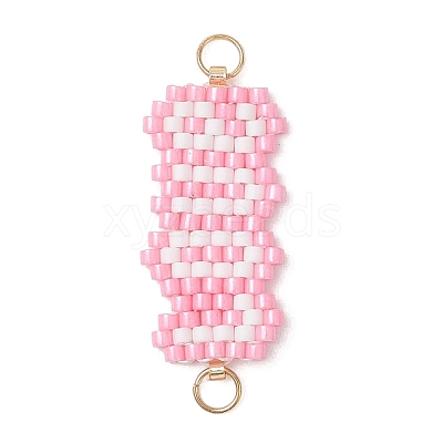 MIYUKI Delica Glass Seed Beaded Connector Charms PALLOY-MZ01025-1