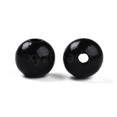 Painted Natural Wood Beads WOOD-A018-16mm-20-1