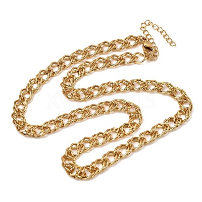 6.5MM 304 Stainless Steel Double Link Chain Necklaces for Women Men SA-CBA37BC-22G-1
