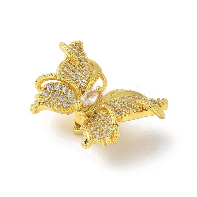 Brass Micro Pave Clear Cubic Zirconia Pendants KK-A236-07G-1