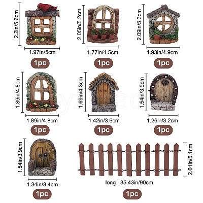 Resin Dollhouse Building Accessories DJEW-GF0001-54-1