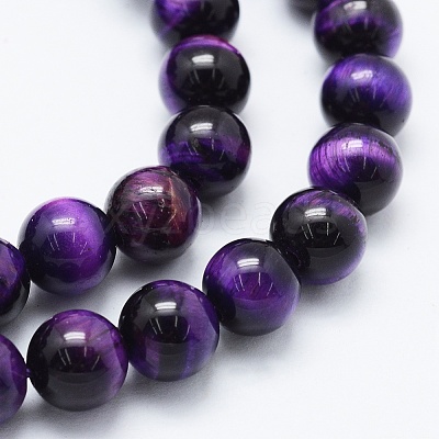 Natural Tiger Eye Beads Strands G-F561-8mm-B03-1