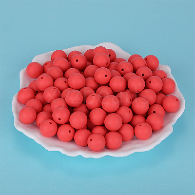 Round Silicone Focal Beads SI-JX0046A-45-1