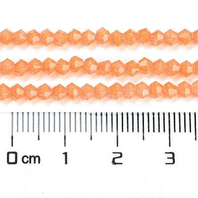 Baking Paint Transparent Glass Beads Strands DGLA-F029-J2mm-03-1