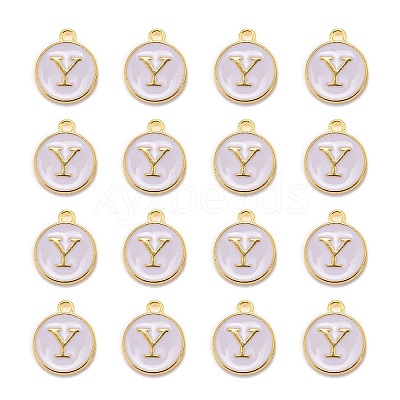 Golden Plated Alloy Charms LS-X-ENAM-S118-01Y-1
