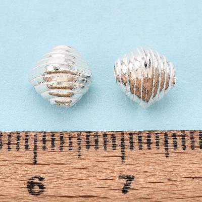 925 Sterling Silver Corrugated Beads STER-N016-127S-1