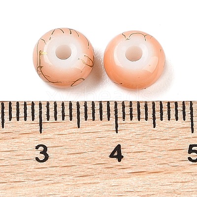 Opaque Spray Painted Glass Beads X1-GLAA-G118-01L-1