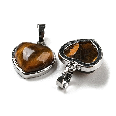 Natural Tiger Eye Pendants G-I358-A20-1