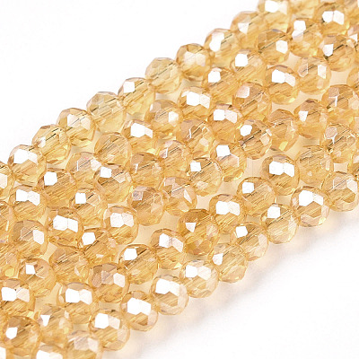 Electroplate Glass Beads Strands EGLA-A034-T1mm-A01-1