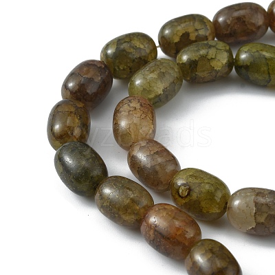 Imitation Cracked Jade Glass Beads GLAA-WH0032-05E-1
