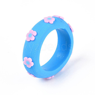 Handmade Polymer Clay Finger Rings CLAY-N013-26-1