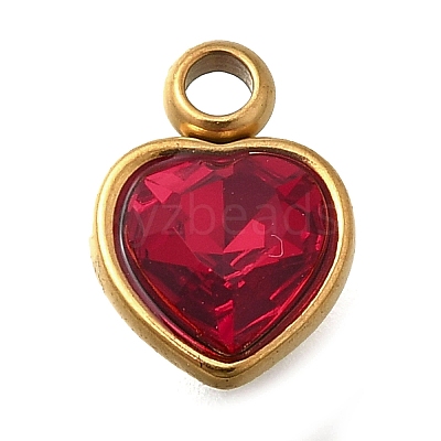 304 Stainless Steel with Rhinestone Pendants STAS-Q346-01G-06-1