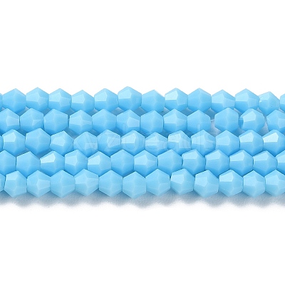 Opaque Solid Color Imitation Jade Glass Beads Strands GLAA-F029-P4mm-12-1