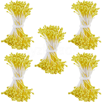 Cotton with Gypsum Artificial Flower Core for Hairpin Accessories DIY-WH20001-21A-1