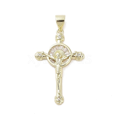 Real 18K Gold Plated Brass Micro Pave Cubic Zirconia Pendants KK-A209-08G-02-1
