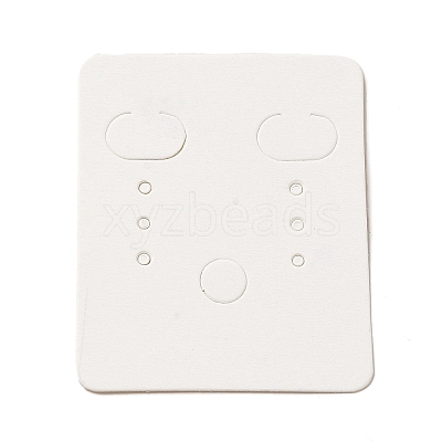 50Pcs Rectangle Paper Earring Display Cards CDIS-M008-01A-1