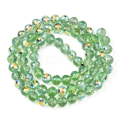 Transparent Electroplate Glass Beads Strands EGLA-N012-001-B13-1