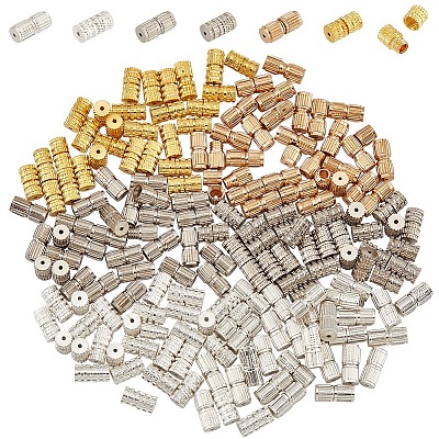 180 Sets 6 Styles Brass Screw Clasps KK-NB0002-79-1