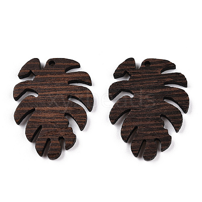 Natural Wenge Wood Pendants WOOD-T023-48-1