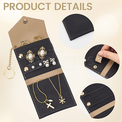 1Pc Cowhide Travel Jewelry Storage Pouches ABAG-CL0001-60A-1