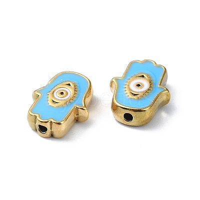 Ion Plating(IP) 304 Stainless Steel Enamel Beads STAS-Q318-10C-1